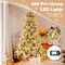 Green-White PE and PVC Snow Flocked Christmas Tree with Warm LED Lights
